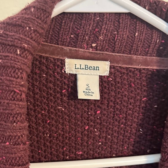 L.L. Bean Deep Red Cardigan Sweater womens size small - Picture 4 of 5
